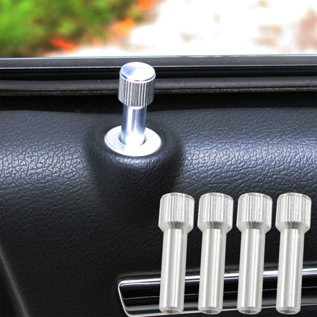 Polished Billet Door Lock Kit 02-up Jeep, Chrysler, Dodge 4DR - Click Image to Close